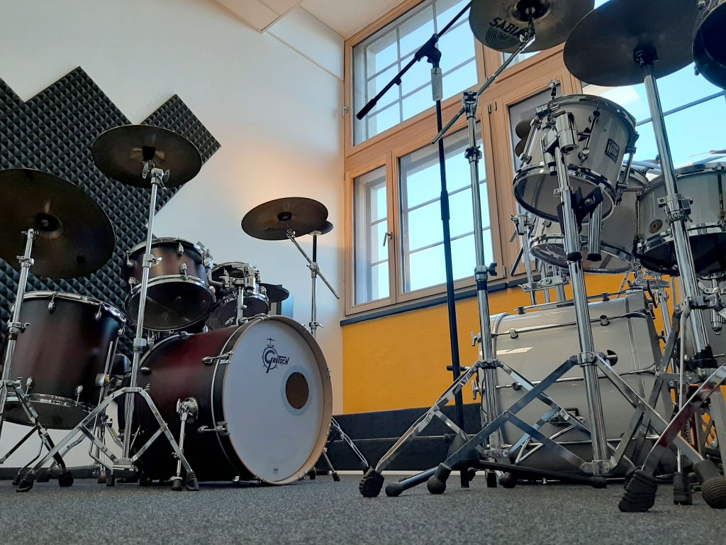 Drumsets im Schlagzeugstudio